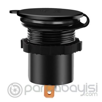 ALLY QC 3.0 Motosiklet Araba Dual USB Şarj Soket LED Voltmetre Paneli 60cm