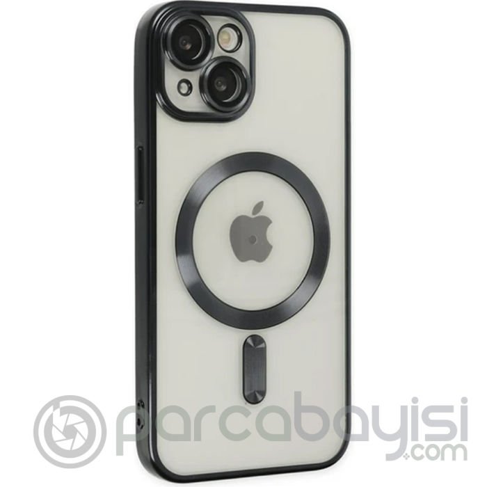 ALLY iPhone 14 Plus 6.7inç Renkli Kenar Lazer Çerçeveli Magsafe Uyumlu Silikon Kılıf