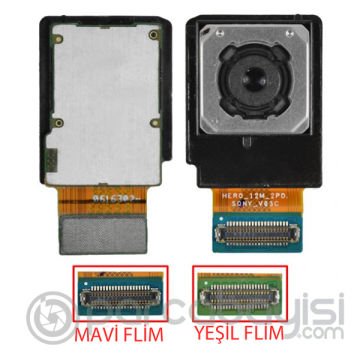 SM Galaxy S7 G930 S7 Edge G935 İçin Arka Kamera Mavi Filmi
