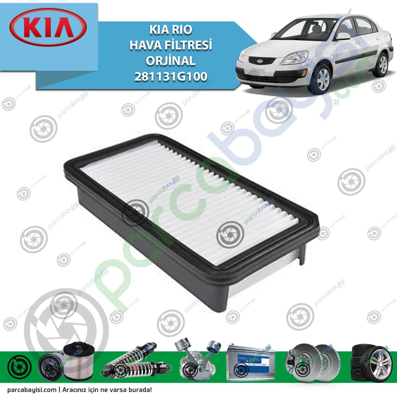 Kia Rio Hava Fıltresı Orjinal | 281131G100