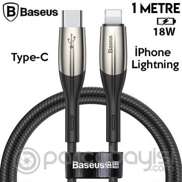 Baseus Horizontal USB Type-C PD18W iPhone 12-11 PRO,XR XS MAX  Hızlı Şarj Kablo 1Metre