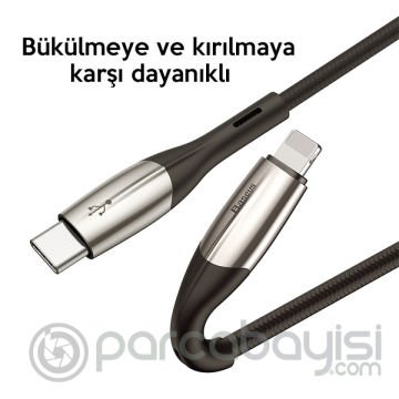 Baseus Horizontal USB Type-C PD18W iPhone 12-11 PRO,XR XS MAX  Hızlı Şarj Kablo 1Metre