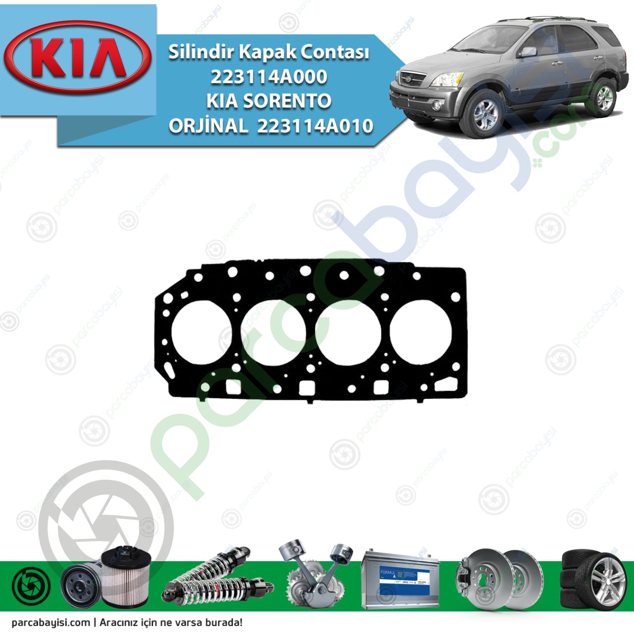 Silindir Kapak Contası 223114A000 Kia Sorento Orjinal | 223114A010