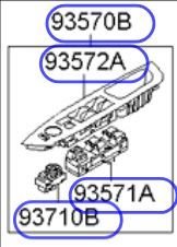 Kia Sorento Cam Açma Düğmesi Orjinal | 935702P200J7