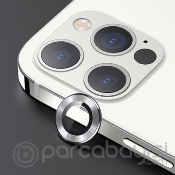 USAMS İphone 12 Pro Max 3D Metal Çerçeveli Kamera Lens Koruyucu