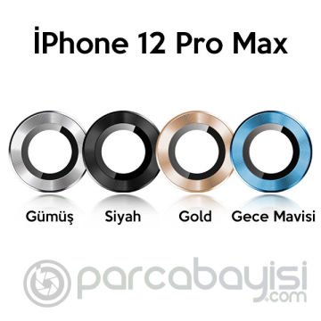 USAMS İphone 12 Pro Max 3D Metal Çerçeveli Kamera Lens Koruyucu