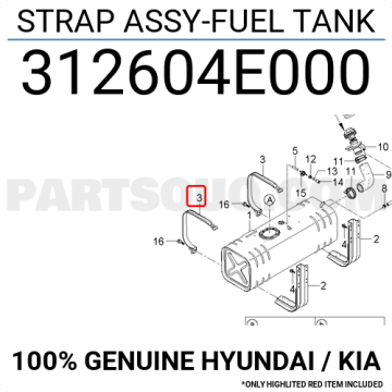 Kia Bongo Depo Kuşak Bandı Orjinal | 312604E000