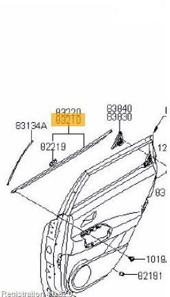 Kia Ceed Arka Cam Çıtası Sol Dış Orjinal | 832101H000