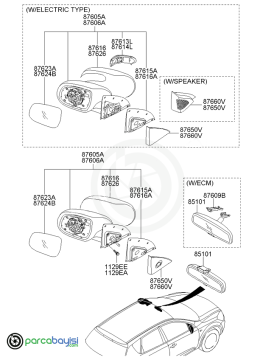 Ceed Dış Dikiz Ayna Sol Orjinal | 876101Had0