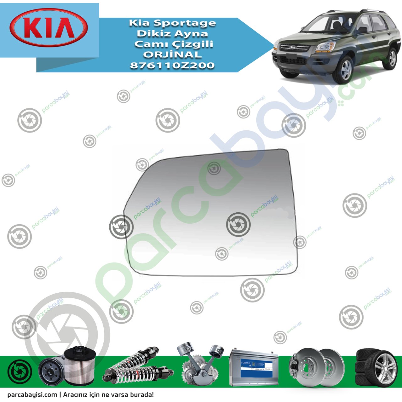 Kia Sportage Dikiz Ayna Sol Cam Orjinal | 876110Z200