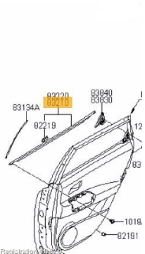 Kia Ceed Arka Cam Çıtası Sol Dış Orjinal | 832101H000