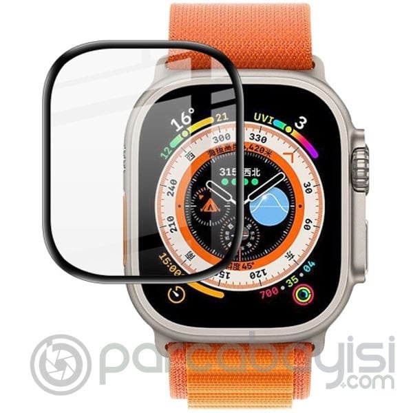 Apple Watch Ultra 49mm 3D Full Kaplama Ekran Koruyucu PET+PMMA