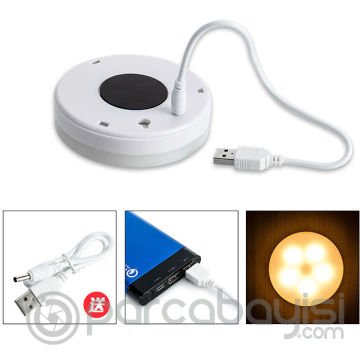 ALLY Akıllı Led Sensorlu Otomatik Usb Şarj Edilebilir Gece Lambası Led