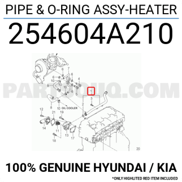 Kia Sorento Kalorifer Boru Oring F/L Orjinal | 254604A210