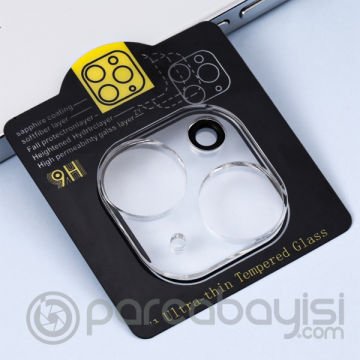 ALLY İPhone 14 -14 Plus 3D Full Tempered Glass Cam Kamera Koruyucu