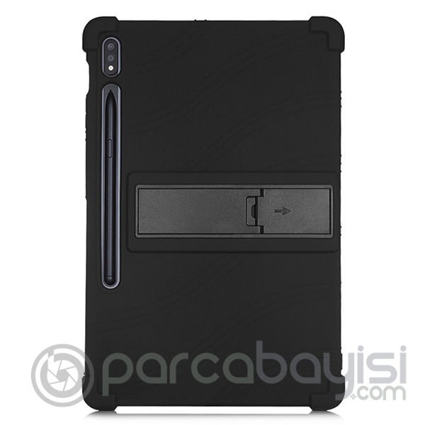 ALLY Galaxy Tab S8 Plus S7 Plus S7 FE T970 T975 Kılıf 12.4 inç Standlı Silikon Kılıf