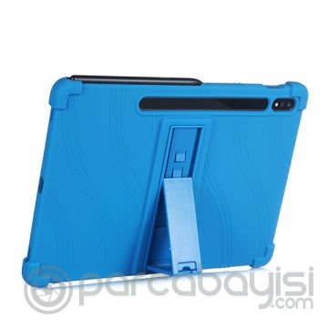 ALLY Galaxy Tab S8 Plus S7 Plus S7 FE T970 T975 Kılıf 12.4 inç Standlı Silikon Kılıf