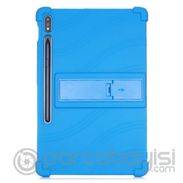 ALLY Galaxy Tab S8 Plus S7 Plus S7 FE T970 T975 Kılıf 12.4 inç Standlı Silikon Kılıf