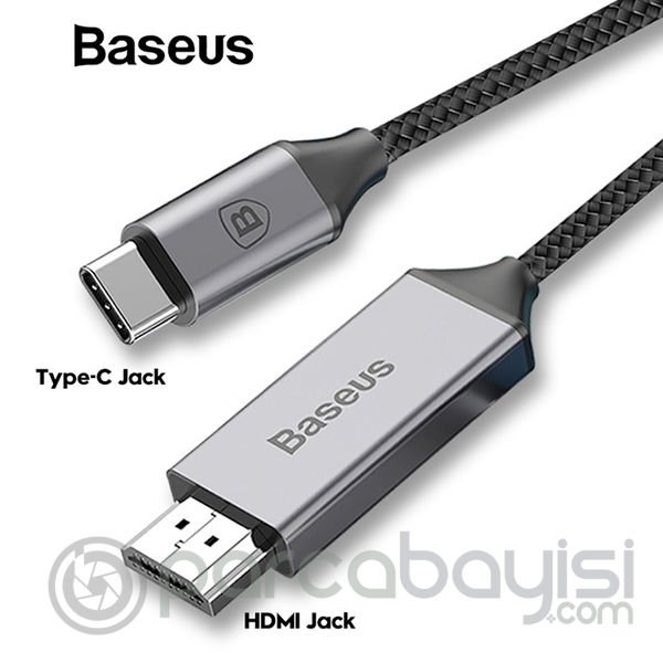 Baseus Catsy Usb Type-C Hdmi 4k Hdtv Kablo Macbook,S9 Note 9