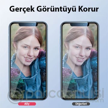 ALLY iPhone 14 Pro-14 Pro Max Diamond Taş İşlemeli Alüminyum Alaşımlı Kamera Lens Koruyucu