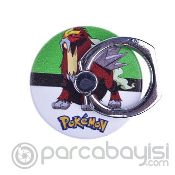 Pokemon Go Karakterli Standlı Yuzuk Telefon Tutucu