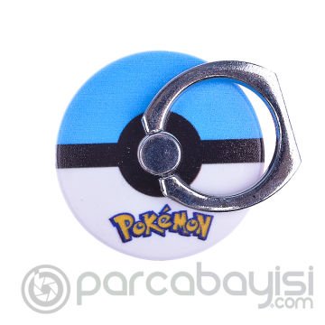 Pokemon Go Karakterli Standlı Yuzuk Telefon Tutucu