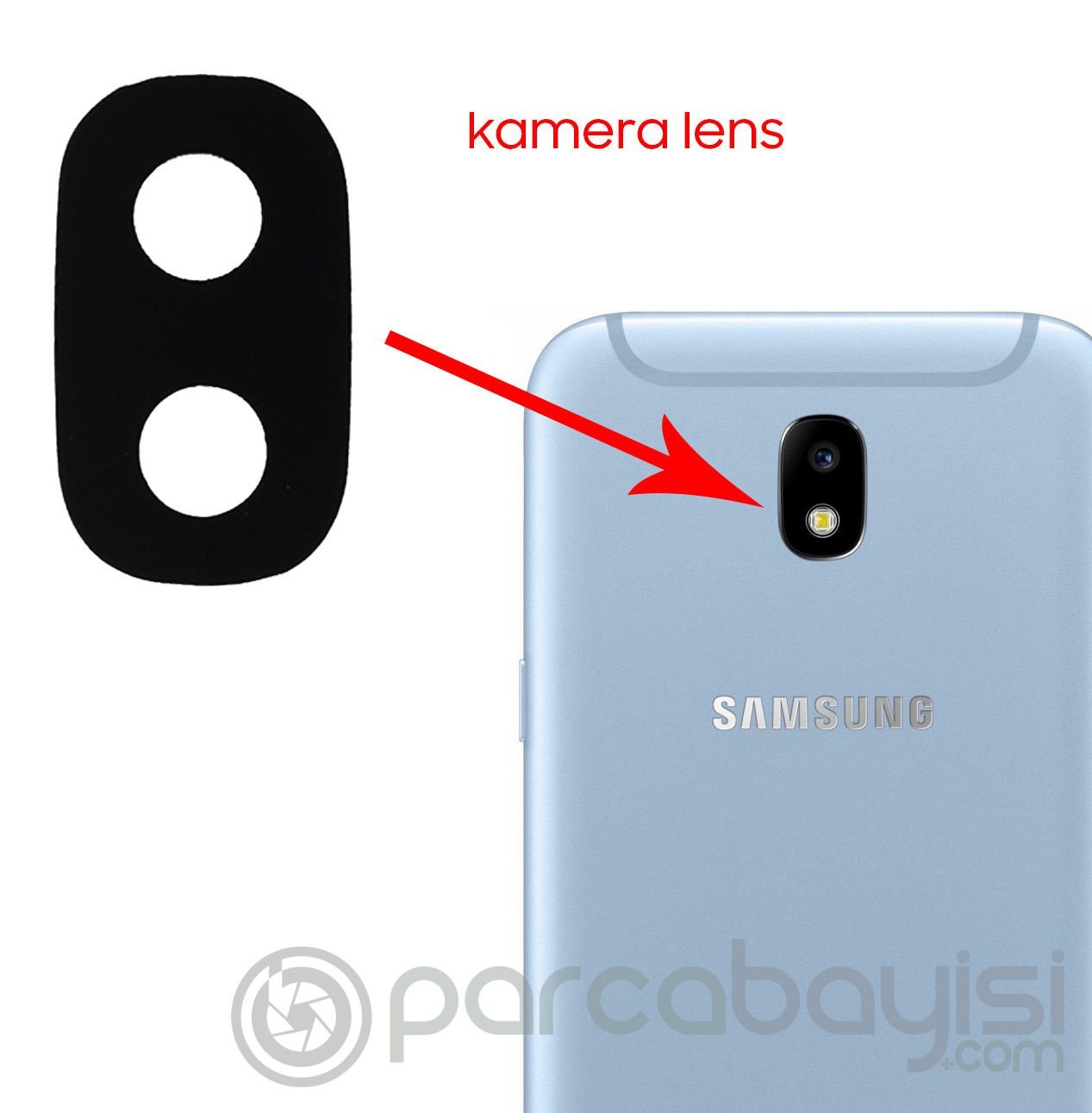 Galaxy J330 J3 2017, J530 J5 2017 ,J730 J7 2017 İçin Kamera Lens Kapak