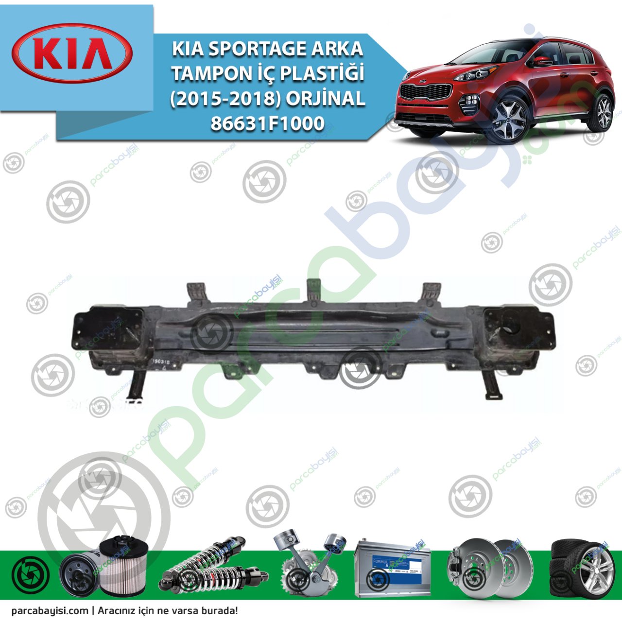Kia Sportage Arka Tampon İç Plastiği (2015-2018) Orijinal | 86631F1000