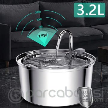 EZERE Kedi ve Köpekler için Otomatik USB Metal Su Pınarı Kabı