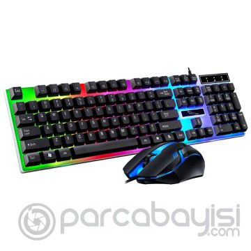 ALLY G21B Usb Led Işıklı Oyuncu Klavye Ve Mouse Set