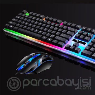 ALLY G21B Usb Led Işıklı Oyuncu Klavye Ve Mouse Set