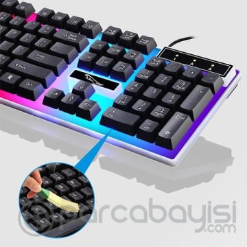 ALLY G21B Usb Led Işıklı Oyuncu Klavye Ve Mouse Set