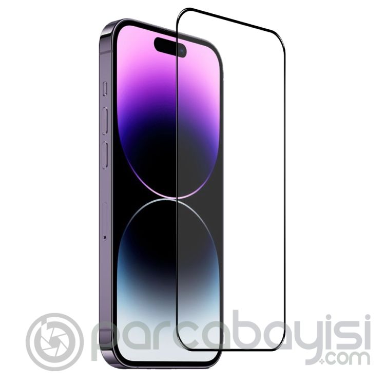Ally iPhone 14 Pro Max 6.7 Full Glue-Tempered Cam Ekran Koruyucu