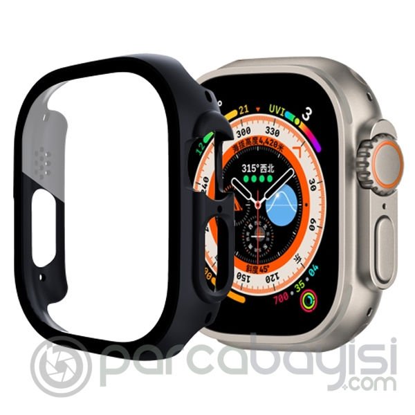 Ally Apple Watch Ultra 49mm için Hard PC Full Koruma Sert Armor Zırh Kılıf