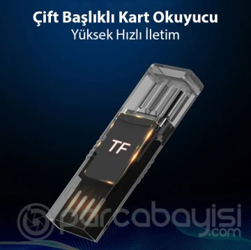ALLY Type-c Usb C Micro TF Kart Okuyucu - Telefon Tablet Pc-Laptop Bellek Kart Okuyucu