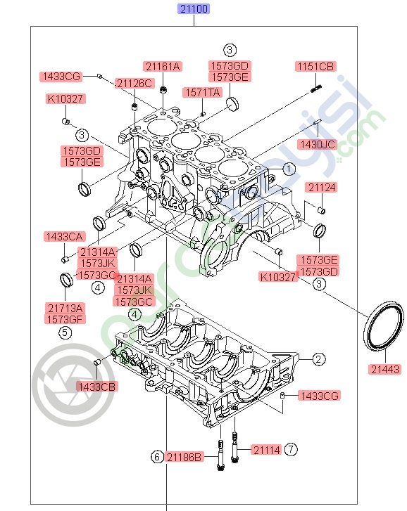 Silindir Bloğu 317L32Au00 Kia Venga Ceed Rio Orjinal | 211002A101