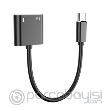 Usb Type C Audio 3.5mm Kulaklık Ve Şarj Dönüştürücü Kablo
