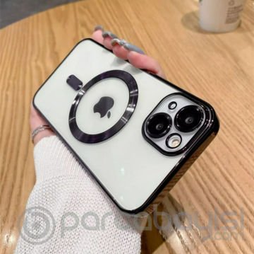 ALLY iPhone 14 6.1inç Renkli Kenar Lazer Çerçeveli Magsafe Uyumlu Silikon Kılıf