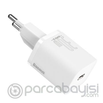 Baseus Super Si 1C 30W PD Type-C Hızlı Şarj Adaptörü - İPhone 15-14-13-12-11 Hızlı Şarj