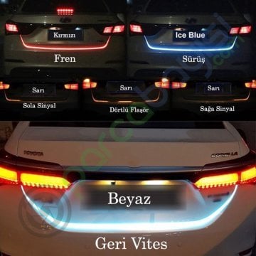 Kayan Led Bagaj Altı Kayan Rgb Renkli Led Turuncu Sinyalli