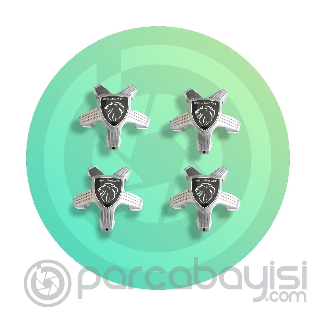ÇELİK JANT  KAPAK SETİ  4 LÜ  ANTHRA GRİ  308 P5  408 P54 YENİ LOGO PEUGEOUT ORJİNAL | 1684400180