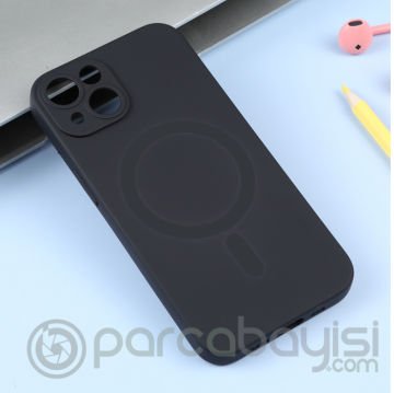 ALLY iPhone 14 6.1inç Liquid Silica Magsafe Uyumlu Silikon Kılıf