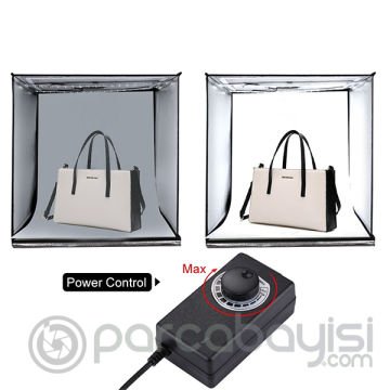 PULUZ Profesyonel 40 X 40CM LED Işıklı Ürün Fotoğraf Çekim Çadırı Katlanabilir Portatif 30W 5500K