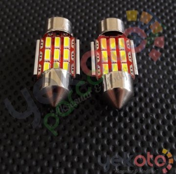 Yekled 36Mm Led Beyaz Işık İç Tavan Plaka Aydınlatma Sofit Ampul 9 Led Arıza Işığı Yakmaz Pro Canbus 2 Adet