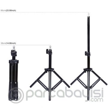 PULUZ 70CM Çift Telefon tutucu 6.2CM Led Işık Stand Youtuber,Canlı Yayın Selfie TikTok Makeup