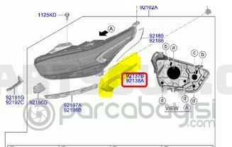 Kia Cerato Far Alt Çıtası Sağ Orijinal | 92138M6600