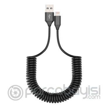 Spiral İPhone11,11Pro XS,XR 7-8 3.0A Hızlı Şarj Halat Usb Kablo 1.8MM