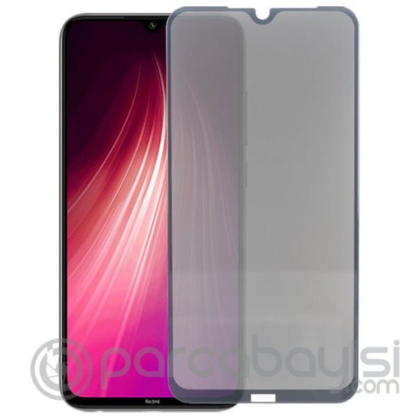 Xiaomi Redmi Note 8 3D Full Privacy Gizlilik Tempered Cam Ekran Koruyucu