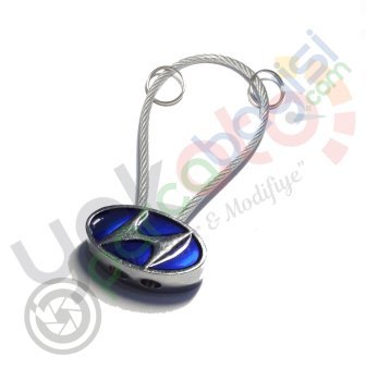 Hyundai Logolu Metal Örgü Dekoratif Anahtarlık