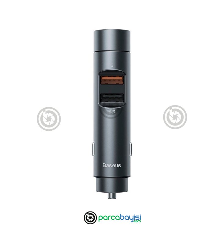 Baseus 18W Hızlı Şarj Column Bluetooth 5.0 Araç MP3 Dual Usb Araç Şarjı